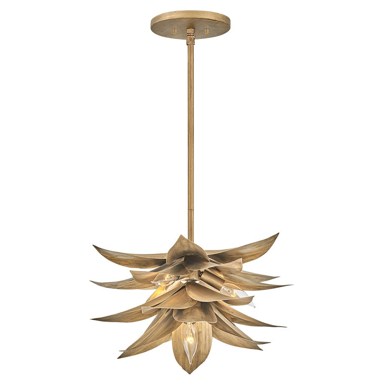 Burnished Gold 4-Light Bohemian Pendant with LED Option