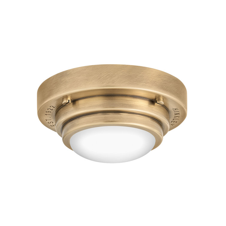 Heritage Brass Dimmable LED Wall Sconce with Etched Opal Glass