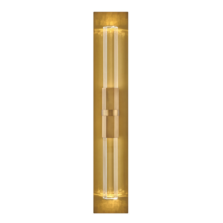 Heritage Brass LED Sconce with Clear Crystal