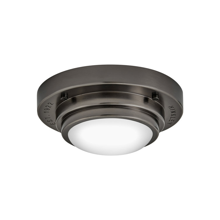 Black Oxide LED Flush Mount with Etched Opal Glass