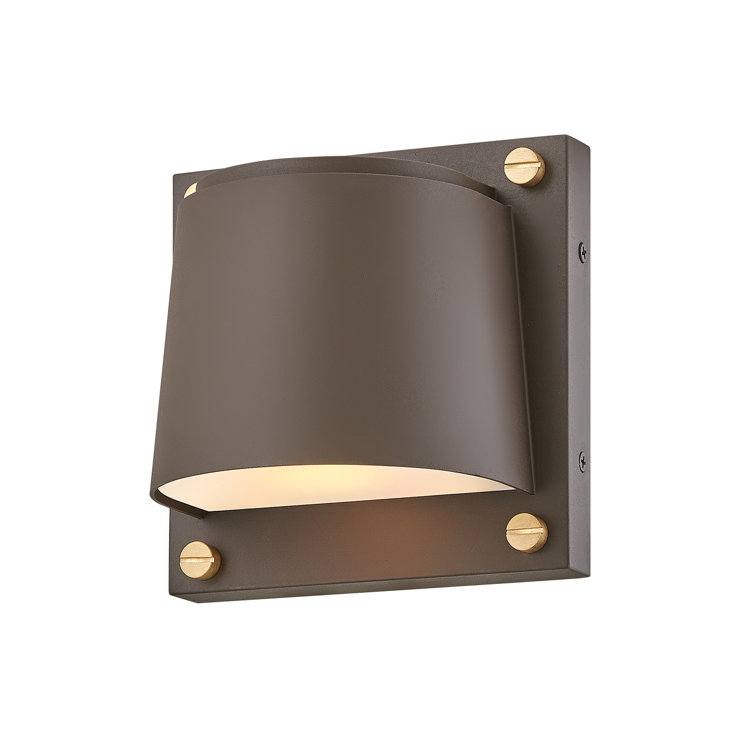 Scout Modern 1-Light Dimmable Outdoor Wall Sconce in Architectural Bronze