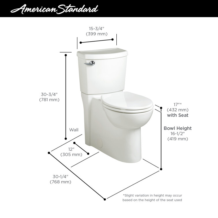 White Two-Piece Elongated Siphonic Jet Toilet