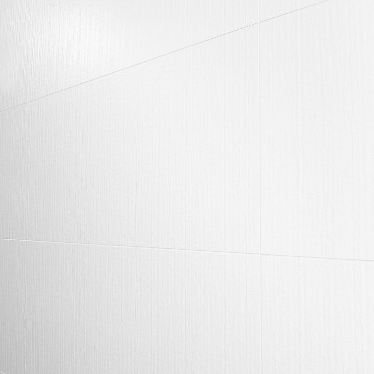Angela Harris White Matte Ceramic Rectangular Wall Tile