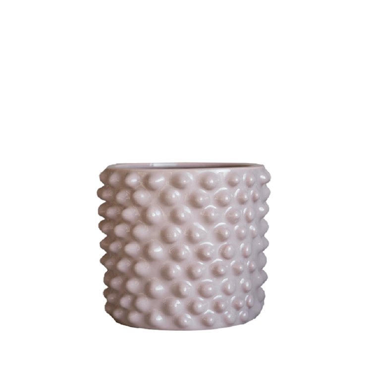 Gray Textured Ceramic Indoor Pot Planter