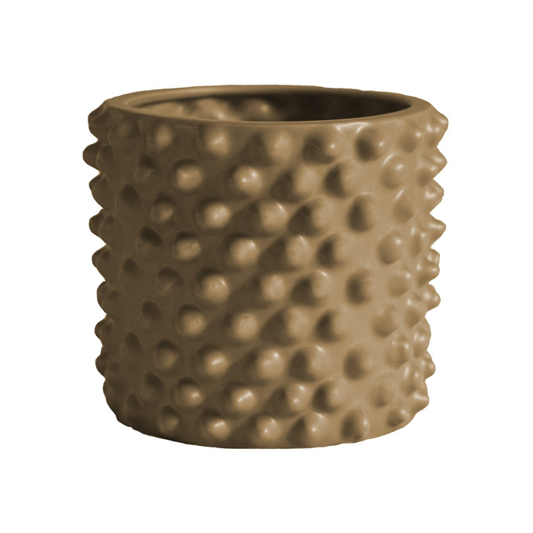 Gray Textured Ceramic Indoor Pot Planter