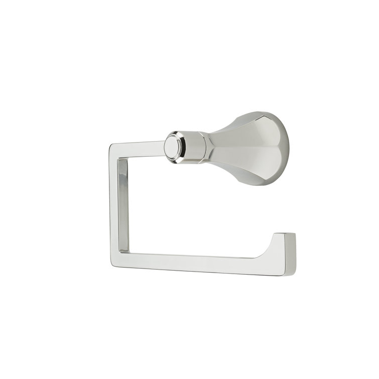 Polished Chrome Transitional Metal Towel Ring