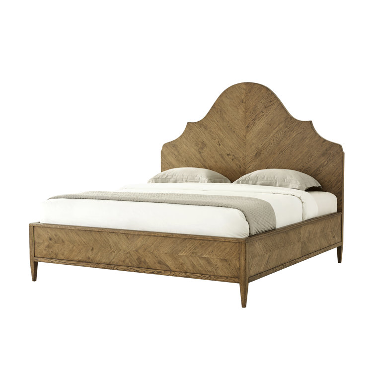 Alhambra Arch King Bed with Rustic Oak Herringbone Design