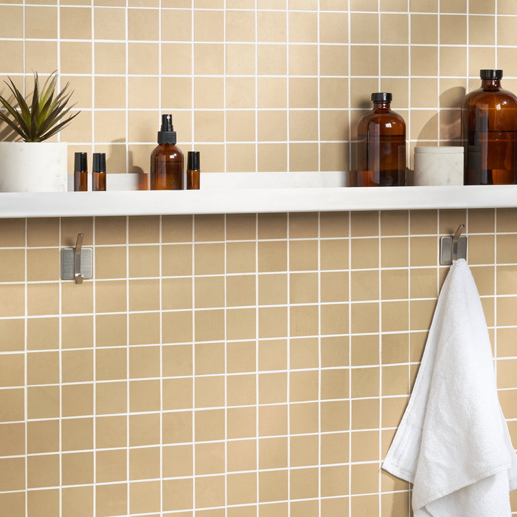 Catlinite 12" x 12" Matte Yellow Porcelain Mosaic Tile
