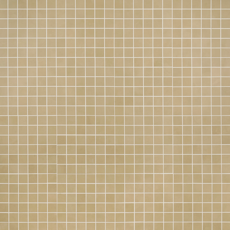 Catlinite 12" x 12" Matte Yellow Porcelain Mosaic Tile