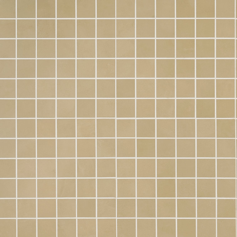 Catlinite 12" x 12" Matte Yellow Porcelain Mosaic Tile