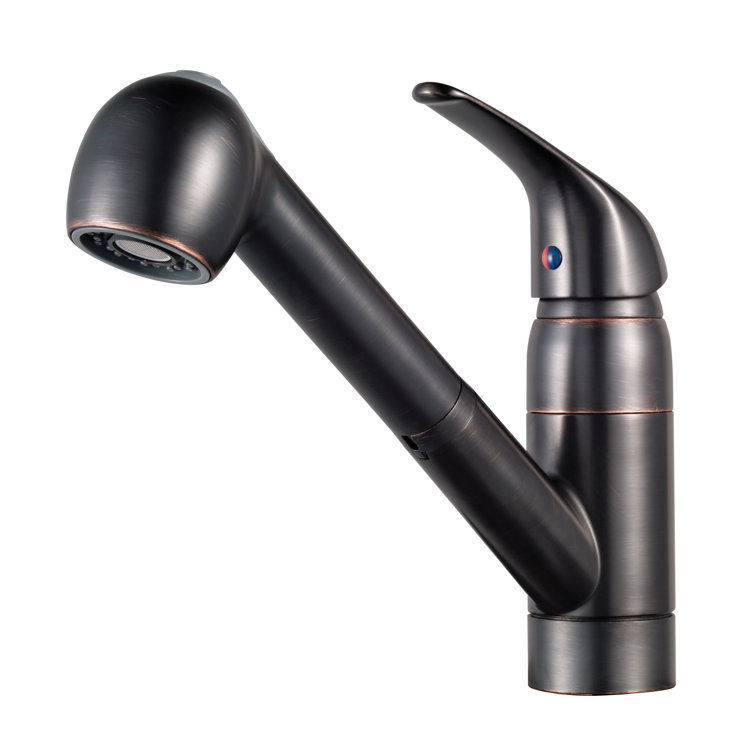 Tuscan Bronze Single Handle Pull-Out Kitchen Faucet