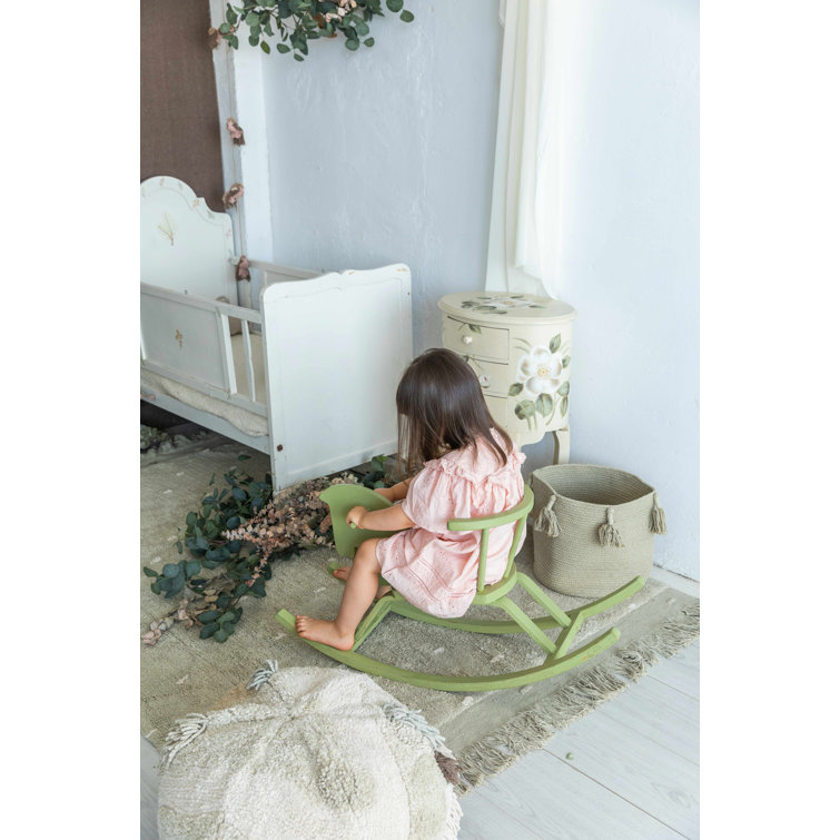Olive Round Cotton Basket with Tassels