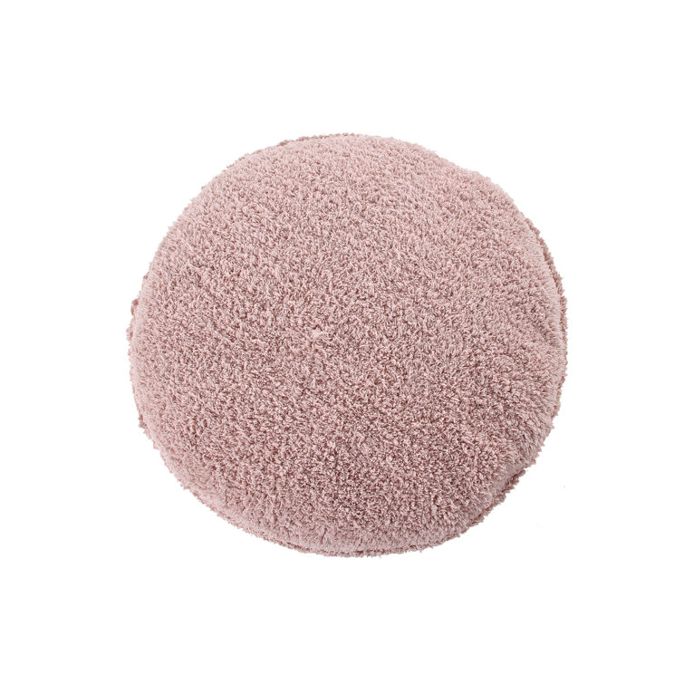 Vintage Nude Hand-Made Round Polystyrene Pouf