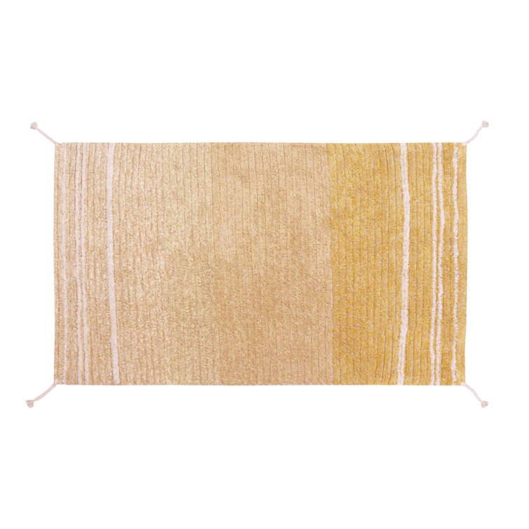 Amber Reversible Tufted Wool Stripe Rug, 2' x 4'