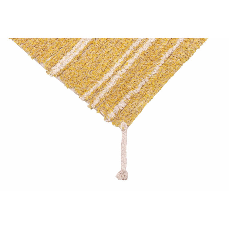 Amber Reversible Tufted Wool Stripe Rug, 2' x 4'