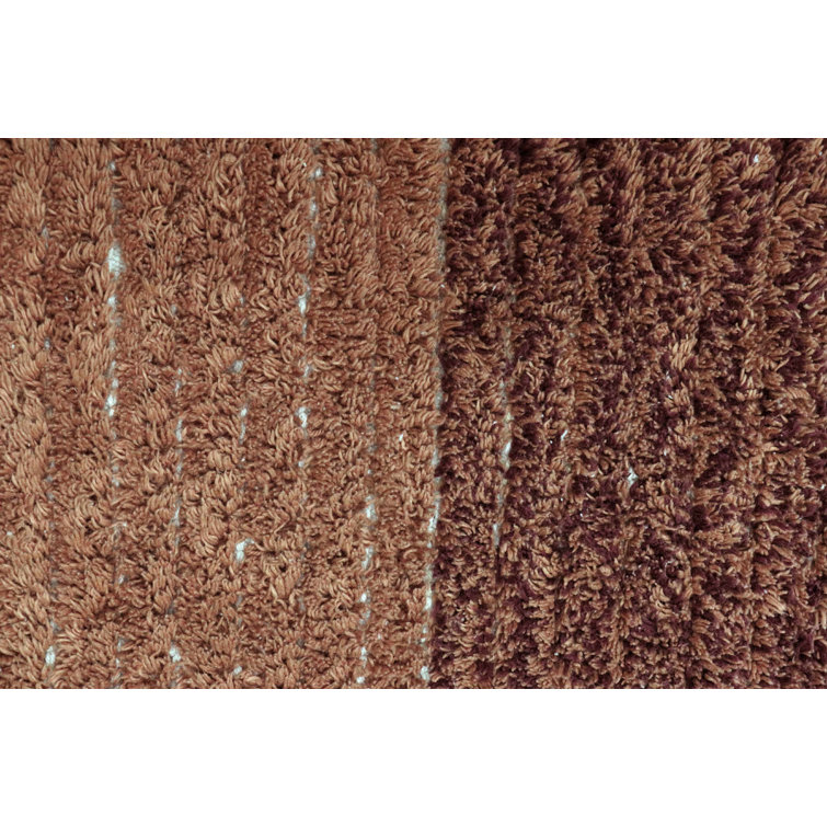 Reversible Toffee and Natural Cotton Striped Rug