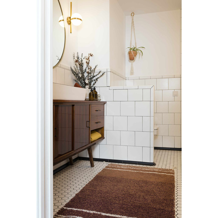 Handmade Reversible Cotton Toffee Stripe Rectangular Rug
