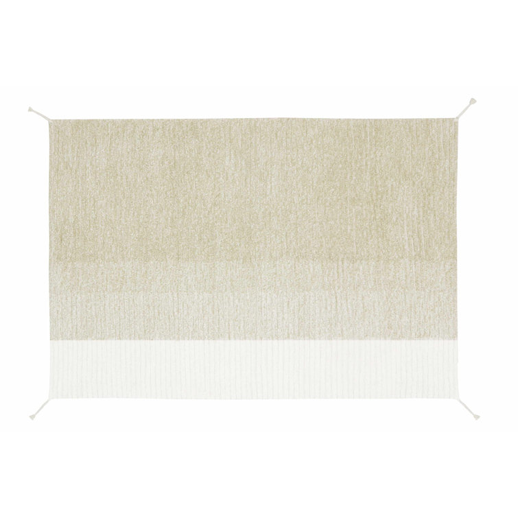 Gelato Green Reversible Washable Wool Rug 4' 7'' x 6' 7''