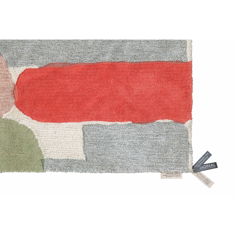 Abstract Multicolor Wool Rectangular Area Rug 5' 7" x 7' 10"