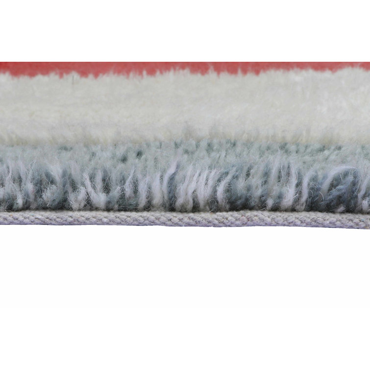 Abstract Multicolor Wool Rectangular Area Rug 5' 7" x 7' 10"