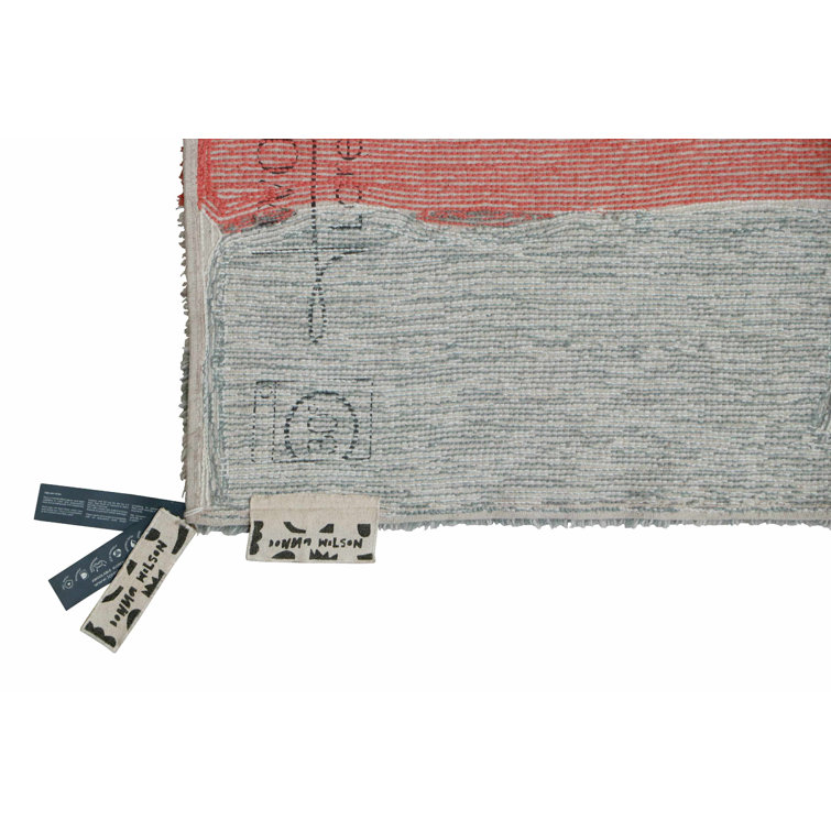 Abstract Multicolor Wool Rectangular Area Rug 5' 7" x 7' 10"