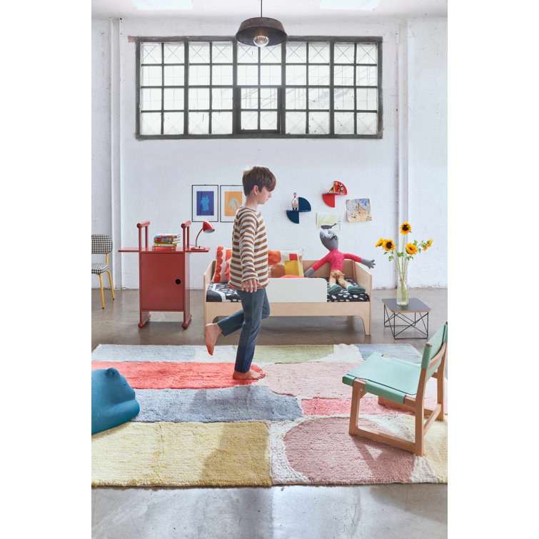 Abstract Multicolor Wool Rectangular Area Rug 5' 7" x 7' 10"