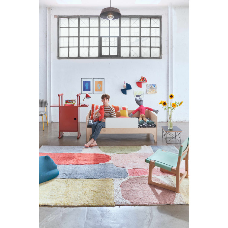 Abstract Multicolor Wool Rectangular Area Rug 5' 7" x 7' 10"