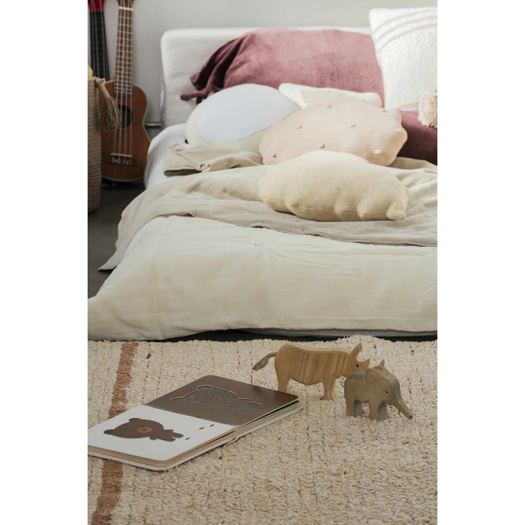 Handmade Reversible Cotton Toffee Stripe Rectangular Rug