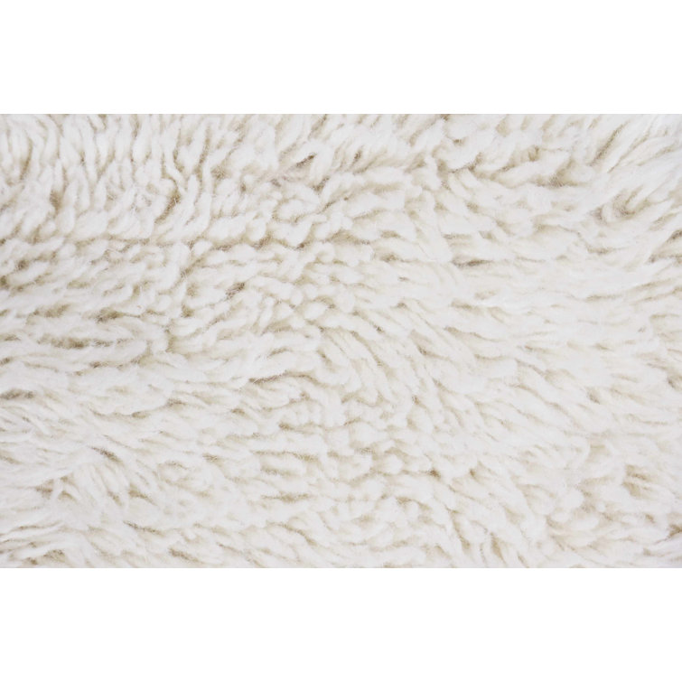 Eco Chic Sheep White Handwoven Woolly Rug 2'5" x 3'7"