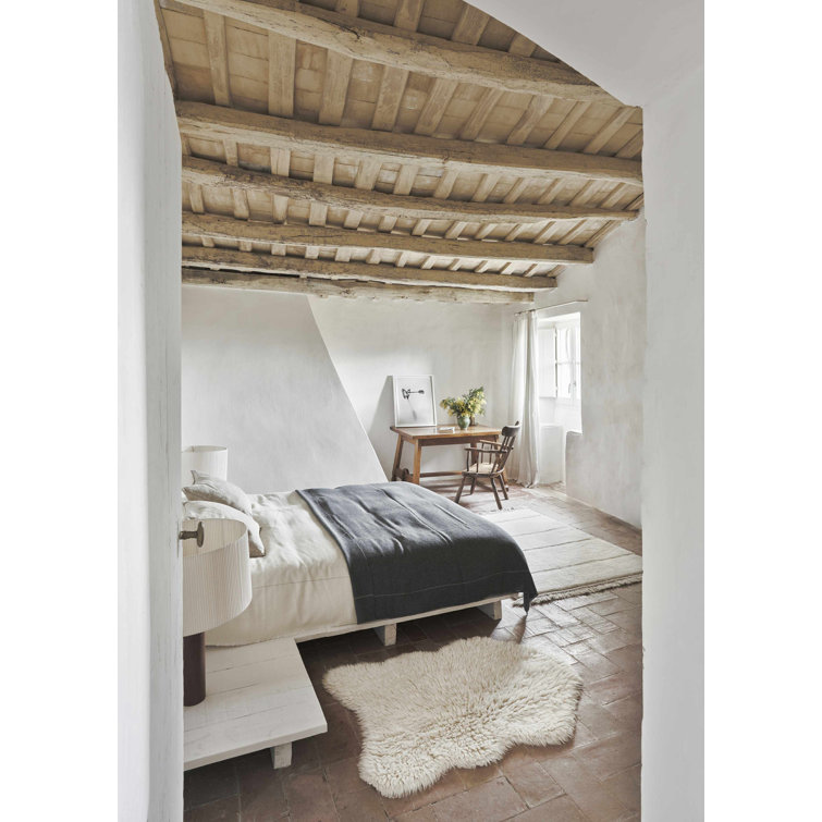 Eco Chic Sheep White Handwoven Woolly Rug 2'5" x 3'7"