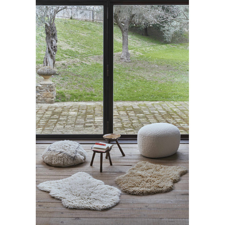 Sheep Beige Handmade Washable Tufted Sheepskin Rug