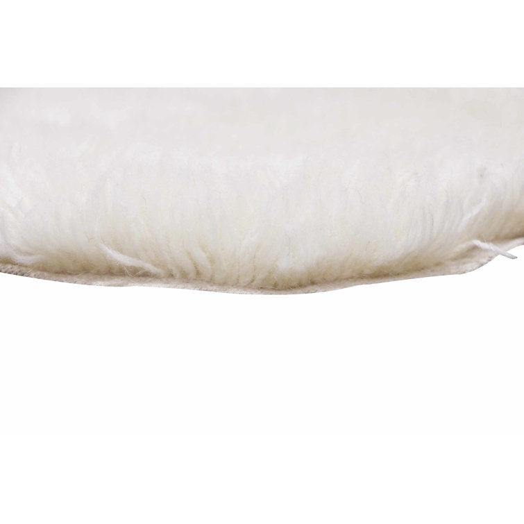 Eco Chic Sheep White Handwoven Woolly Rug 2'5" x 3'7"