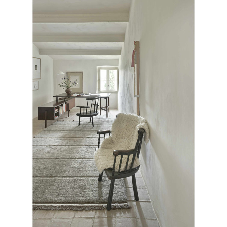 Eco Chic Sheep White Handwoven Woolly Rug 2'5" x 3'7"