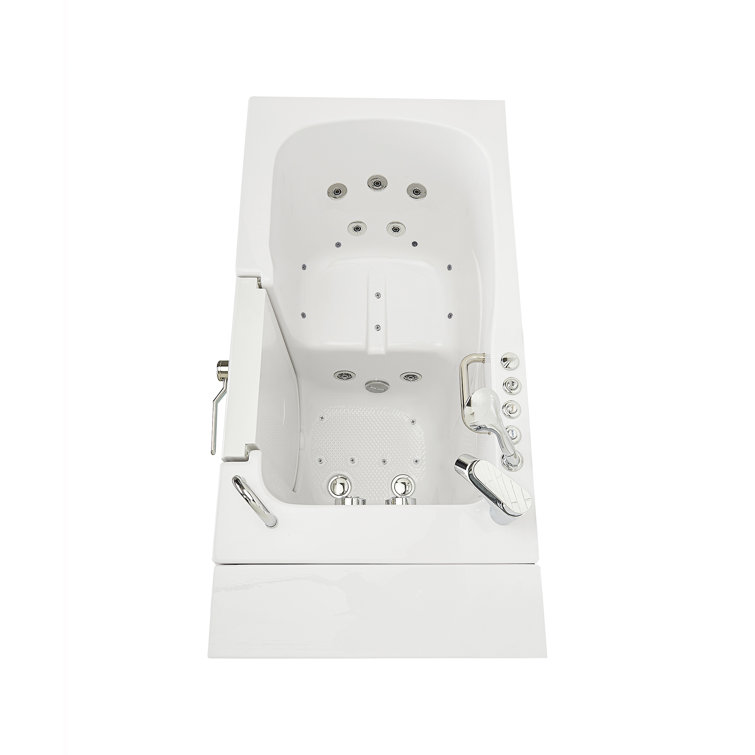 52'' x 32'' White Acrylic Walk-In Bathtub with Hydro Massage