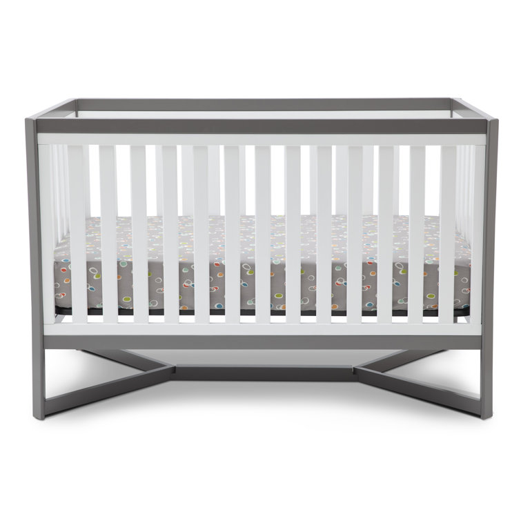 Tribeca White and Gray Convertible Toddler Daybed Crib