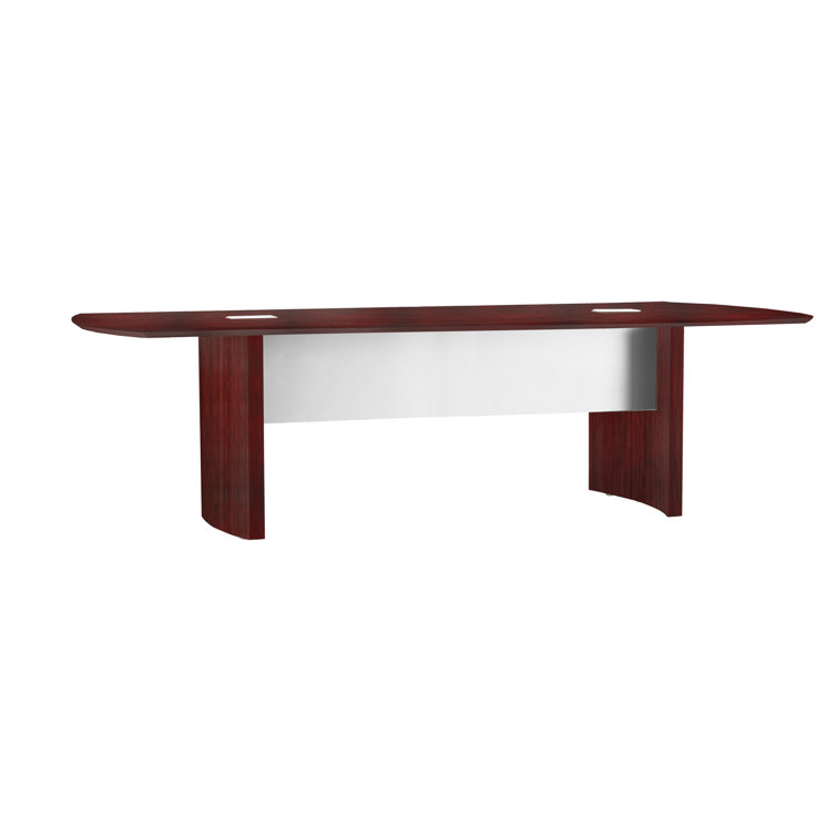 Gray Steel 8-Foot Engineered Wood Conference Table