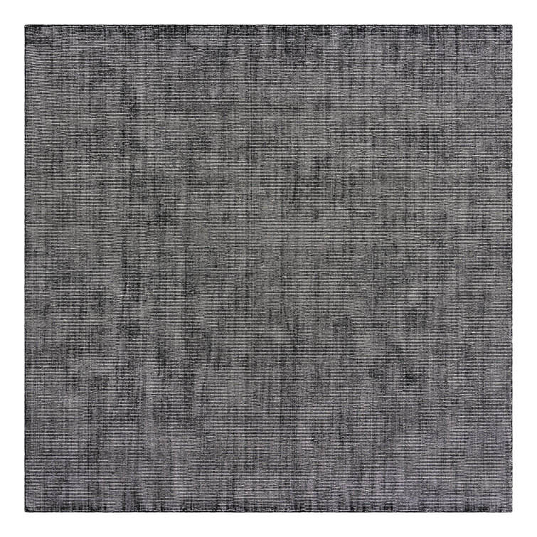 Earl Grey Hand-Knotted Wool Square Area Rug