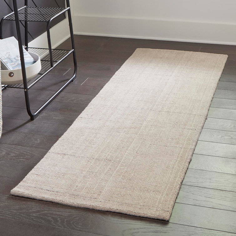 Vanilla Bean Hand-Knotted Wool Indoor Runner Rug