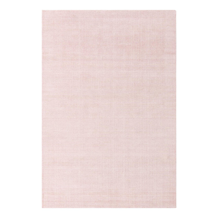 English Rose Pink Hand-Knotted Wool Area Rug