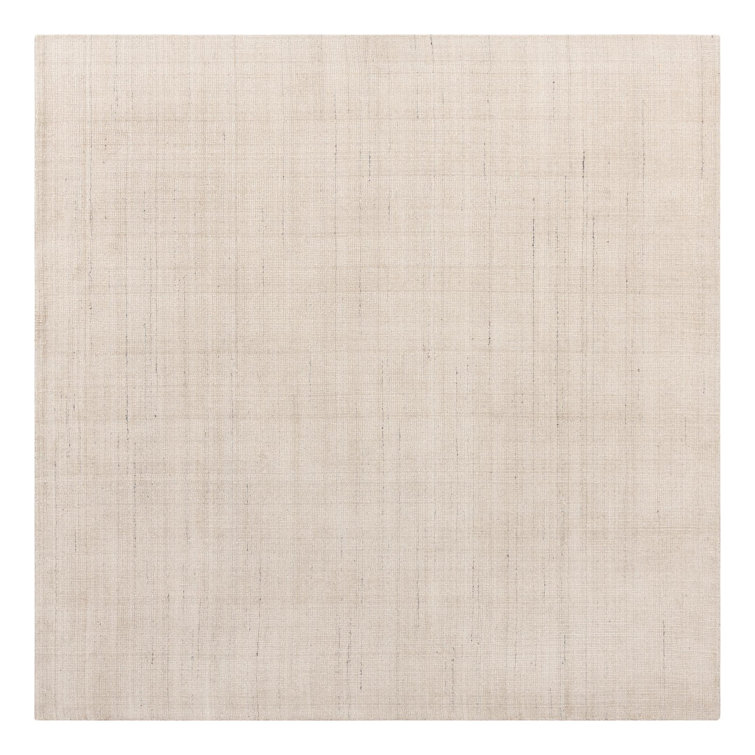 Vanilla Bean Hand-Knotted Wool Square Rug