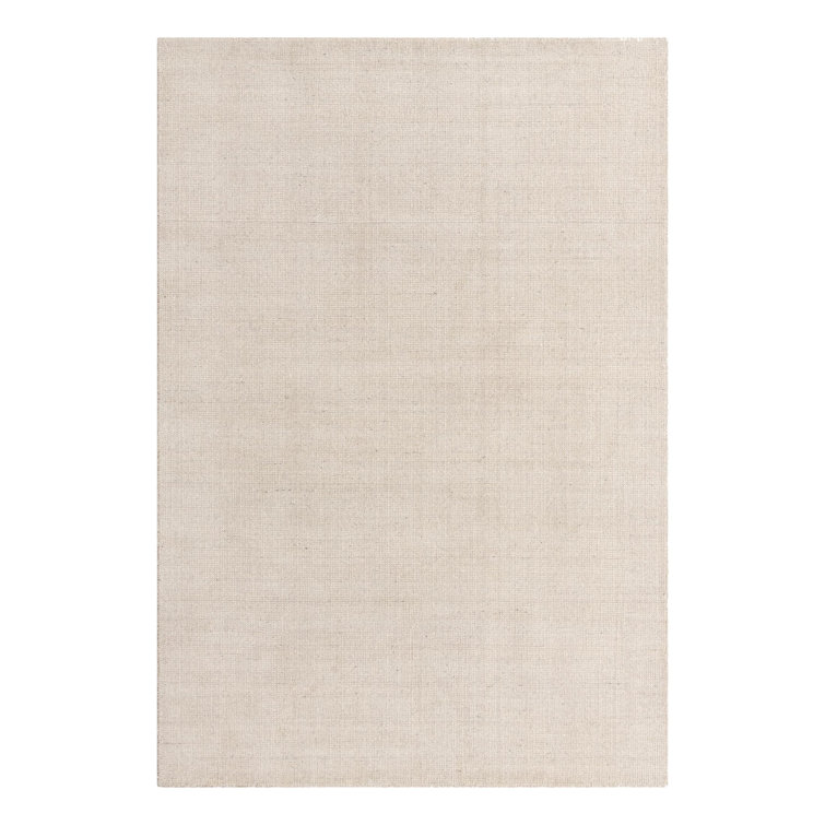 Vanilla Bean Hand-Knotted Wool Rectangular Rug