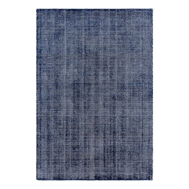 Blueberry Hand-Knotted Wool Indoor Area Rug 4'1" x 6'1"