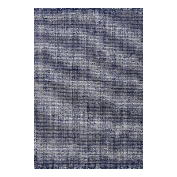 Blueberry Hand-Knotted Wool Rectangular Area Rug