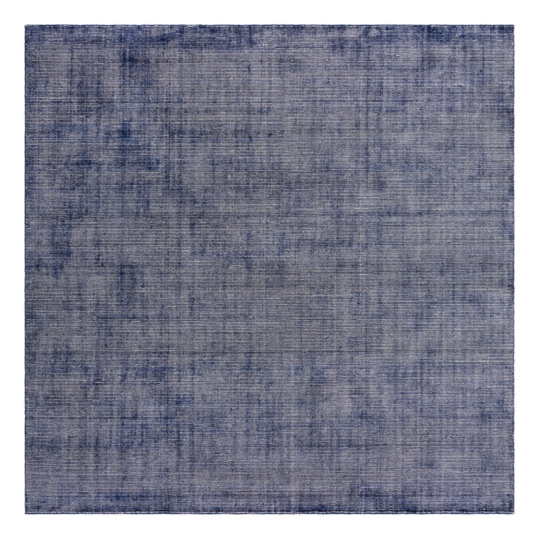 Handmade Blueberry Wool Square Indoor Rug