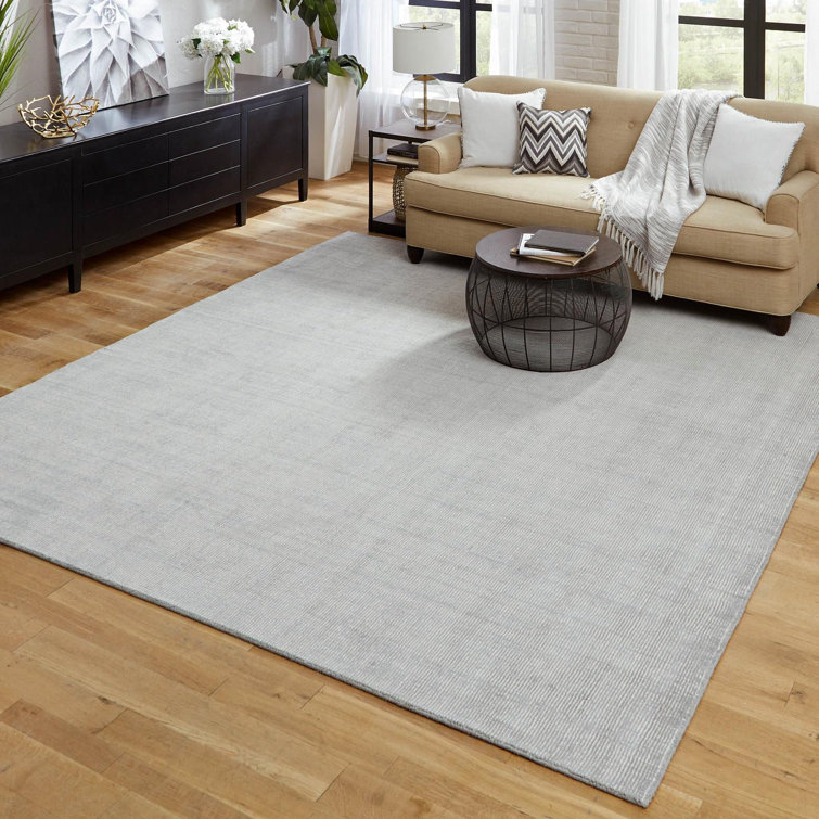 Gray Manor Hand-Knotted Wool Square Area Rug