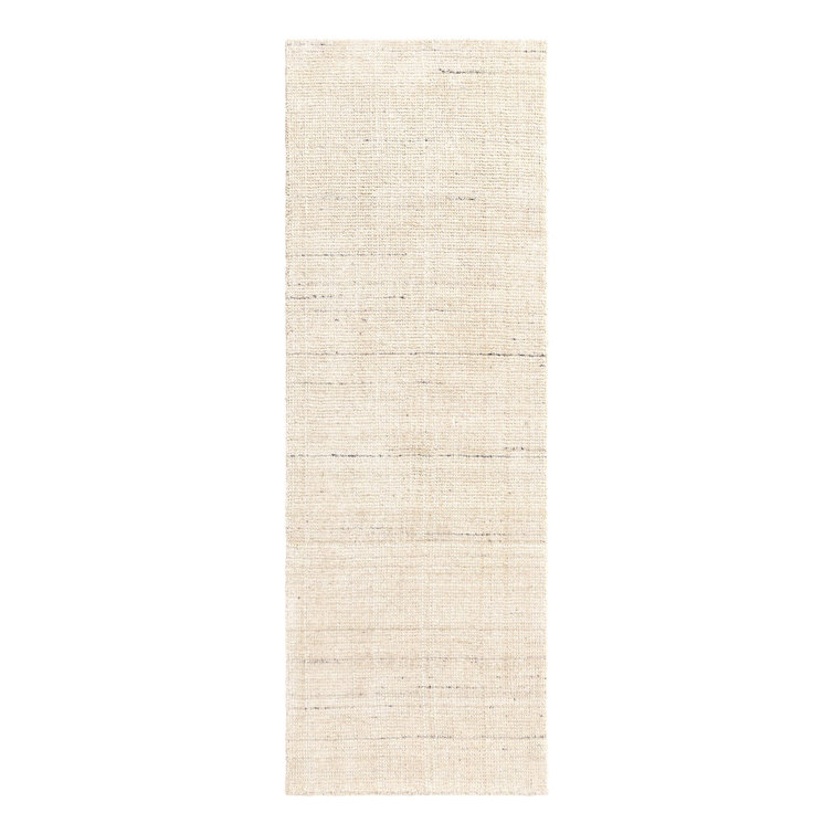 Vanilla Bean Wool Hand-Knotted Runner Rug