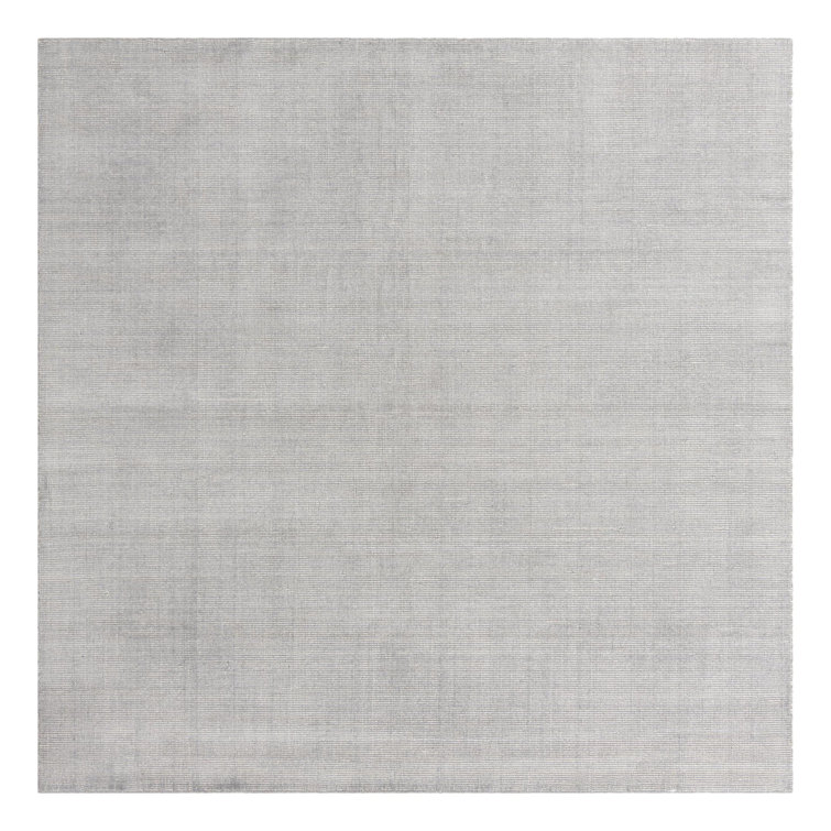 Gray Manor Hand-Knotted Wool Square Area Rug