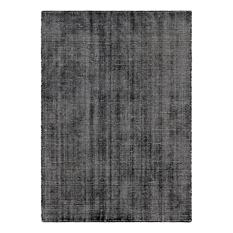 Gray Hand-Knotted Wool Rectangular Area Rug