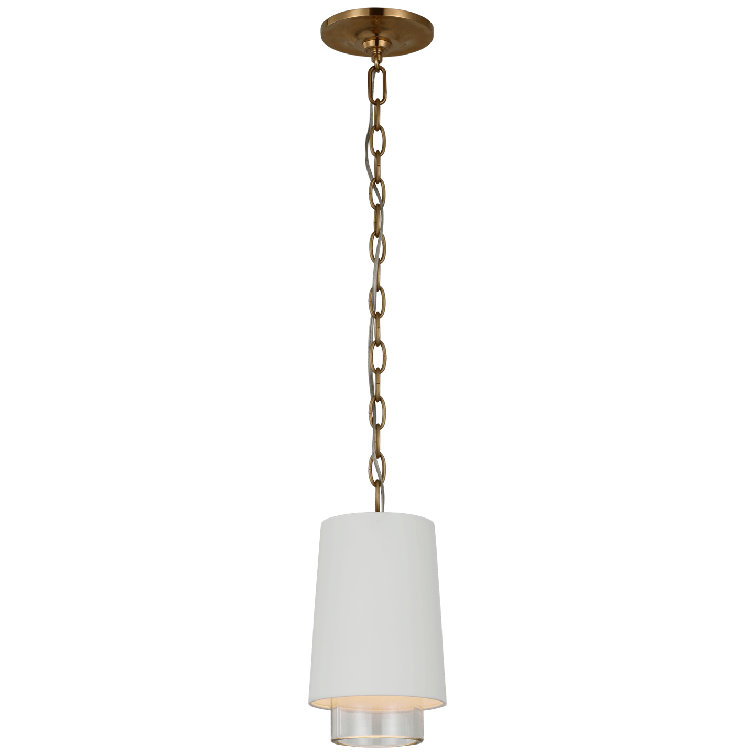 Sydney Soft Brass LED Pendant Light with Clear Glass Shade