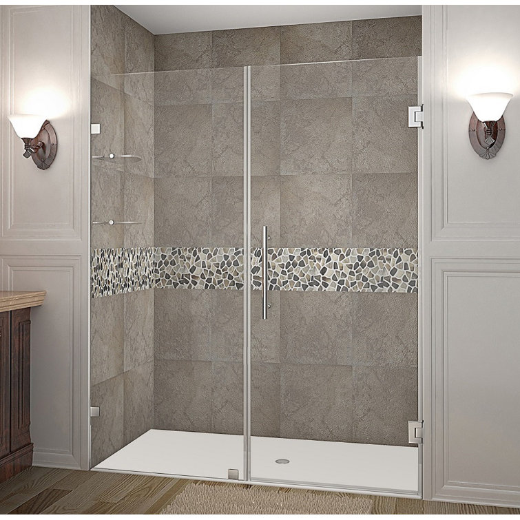Nautis GS 72" Frameless Hinged Shower Door in Chrome
